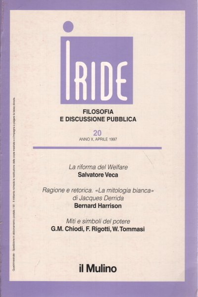 Iride. Anno X n. 20 gennaio-aprile 1997