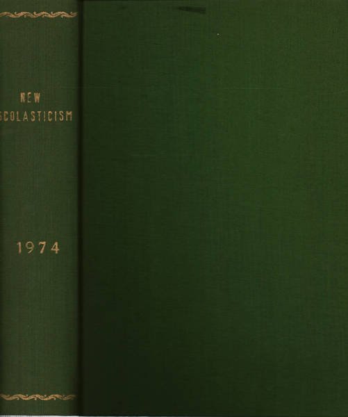 The new scholasticism Volume XLVIII 1974 n.1-2-3-4