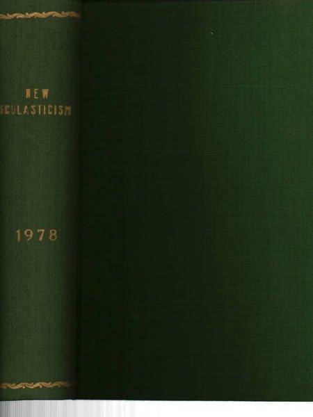 The new scholasticism Volume LII 1978 n.1-2-3-4