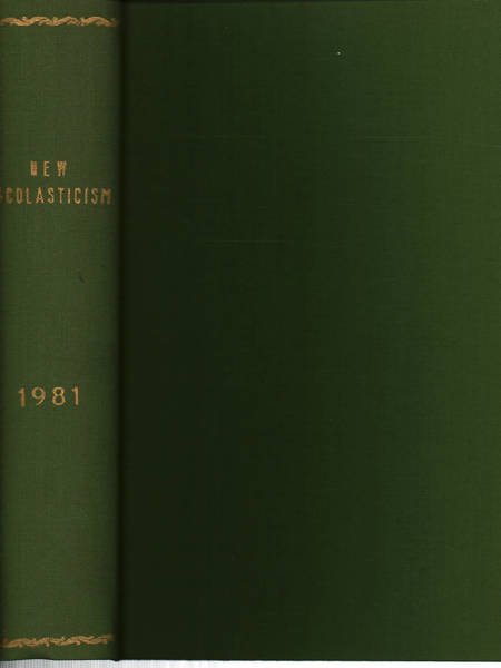 The new scholasticism Volume LV 1981 n.1-2-3-4