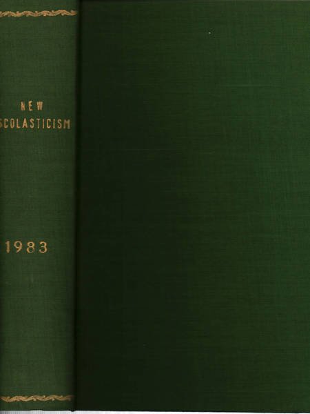 The new scholasticism Volume LVII 1983 n.1-2-3-4