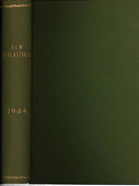 The new scholasticism Volume LVIII 1984 n.1-2-3-4