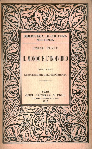 Il mondo e l'individuo. Parte seconda: La natura, l'uomo e …
