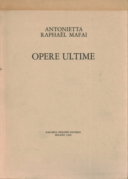 Opere ultime | Immagine principale
