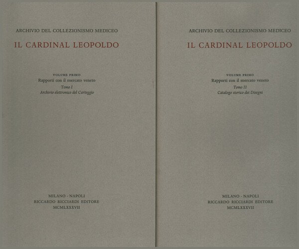 Il Cardinal Leopoldo. Volume primo (2 Volumi)
