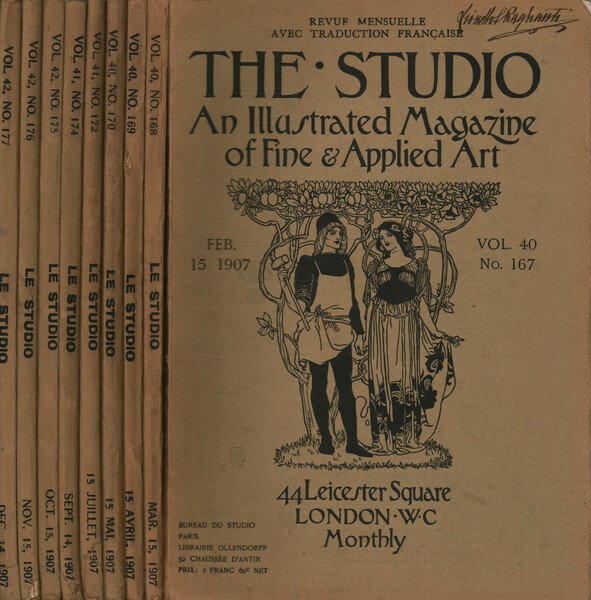 The Studio annata 1907 (9 fascicoli): vol. 40 n. 167 …