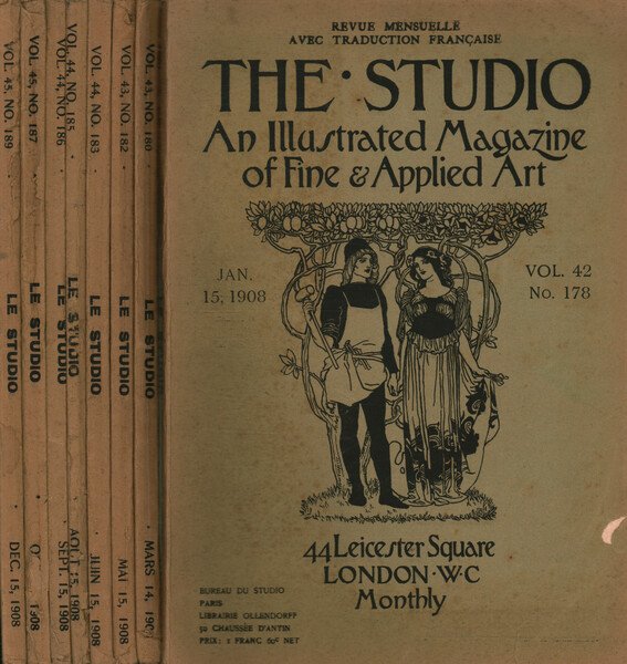 The Studio annata 1908 (8 fascicoli): vol. 42 n. 178 …