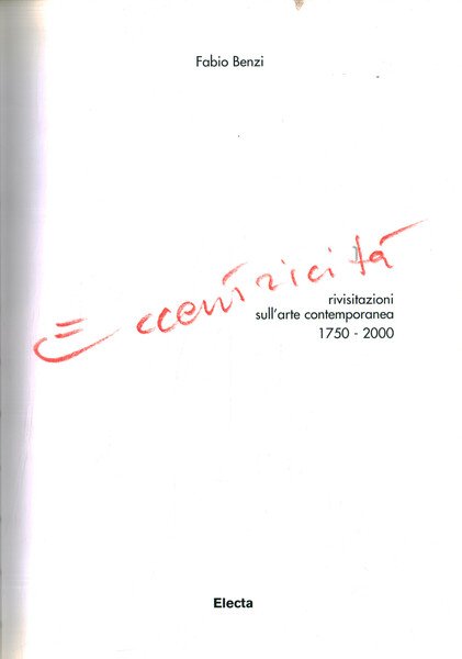 Eccentricità. Rivisitazioni sull'arte contemporanea 1750 - 2000