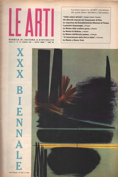 Le Arti. N. 7/8 - Agosto 1960
