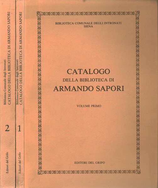 Catalogo della biblioteca di Armando Sapori (2 Volumi)