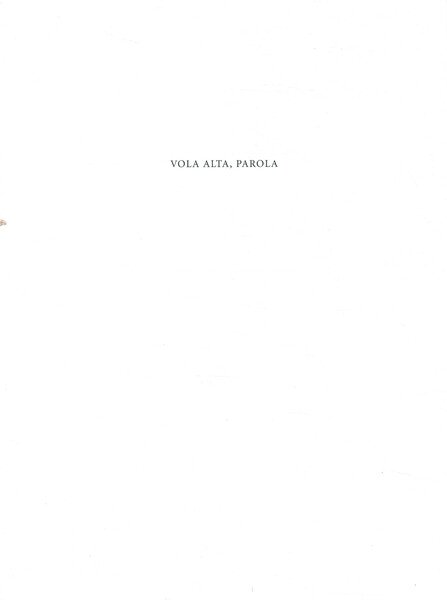 Vola alta, parola