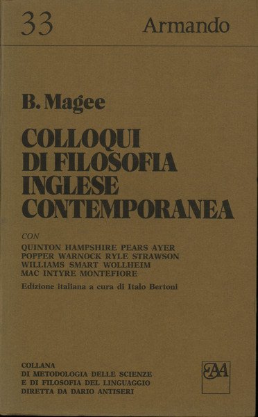Colloqui di filosofia inglese contemporanea