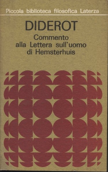 Commento alla Lettera sull'uomo di Hemsterhuis