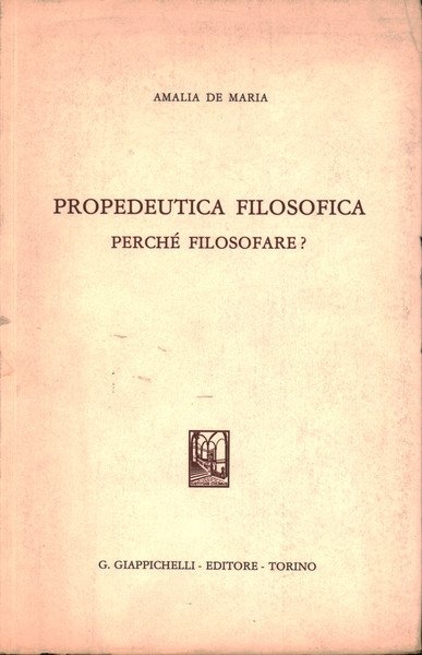 Propedeutica filosofica