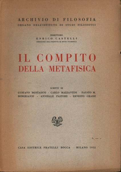 Il compito della metafisica