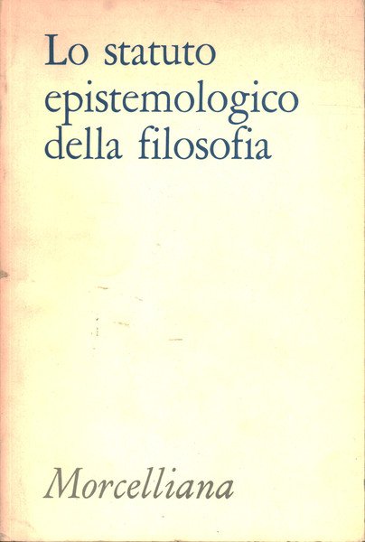 Lo statuto epistemologico della filosofia