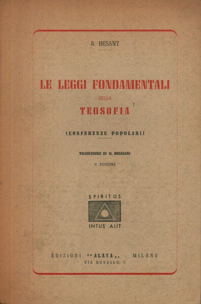 Le leggi fondamentali della teosofia