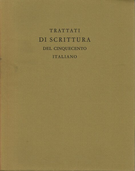 Trattati di scrittura del Cinquecento italiano