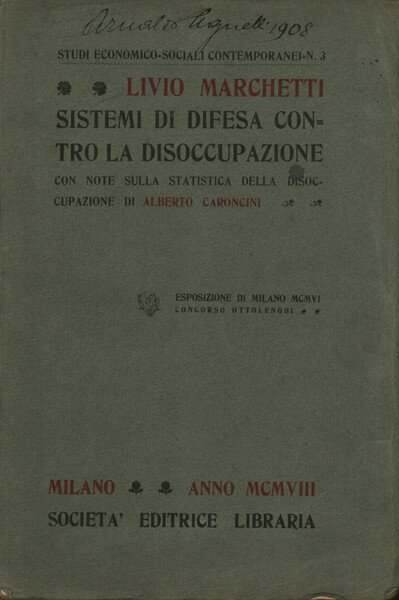 Sistemi di difesa contro la disoccupazione con note sulla statistica …