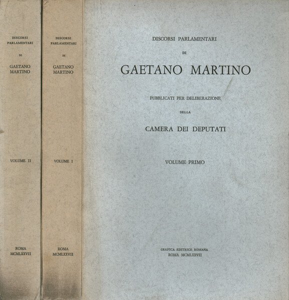 Discorsi parlamentari di Gaetano Martino (2 Volumi)