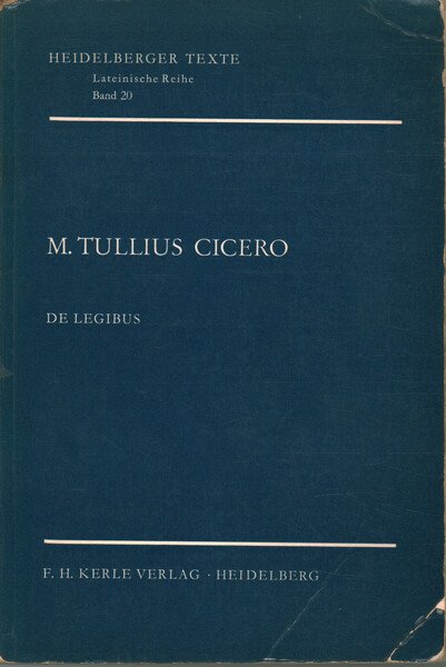 M. Tullius Cicero De legibus