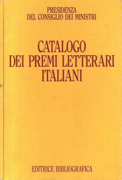 Catalogo dei premi letterari italiani