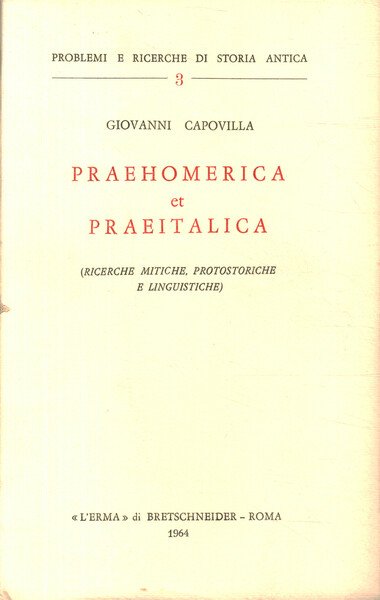 Praehomerica et Praeitalica