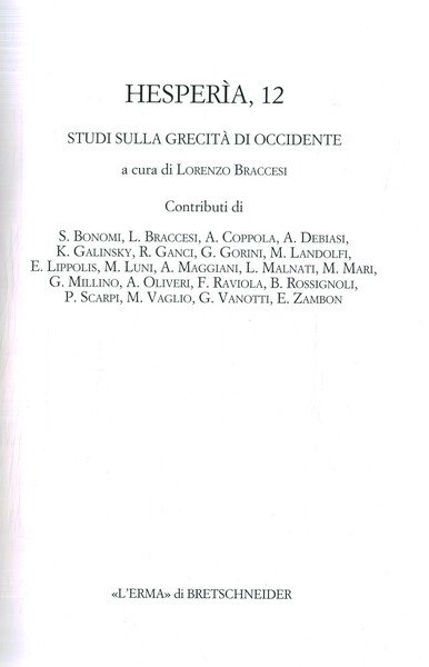 Hesperìa, 12: studi sulla grecità di Occidente | Immagine Gallery 1