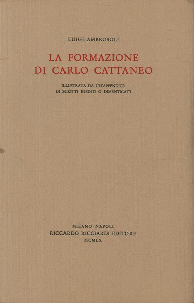 La formazione di Carlo Cattaneo