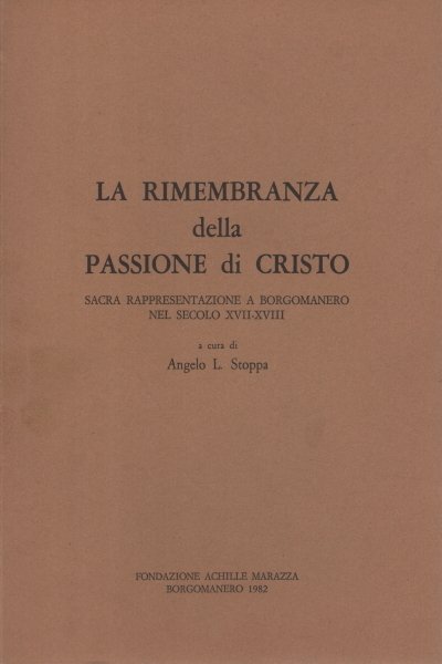 La Rimembranza della Passione di Cristo