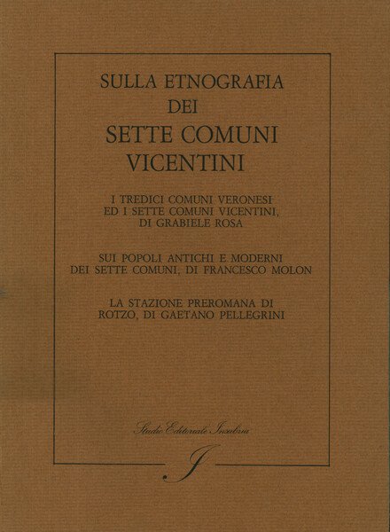 Sulla etnografia dei sette comuni vicentini