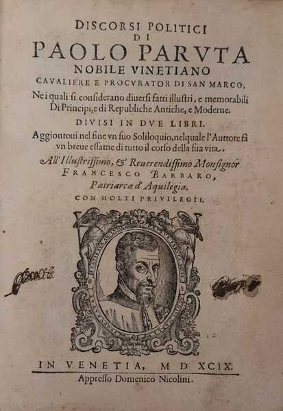 Discorsi politici di Paolo Paruta Nobile Vinetiano | Immagine Gallery 1