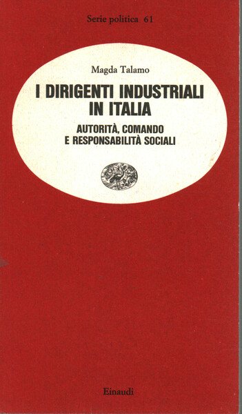 I dirigenti industriali in Italia