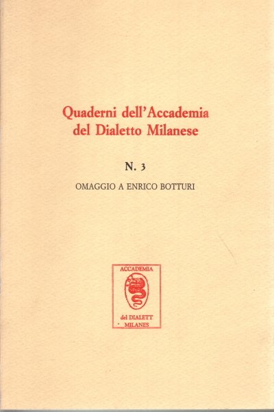 Quaderni dell'Accademia del Dialetto Milanese N. 3