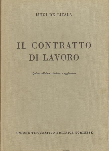 Il contratto di lavoro