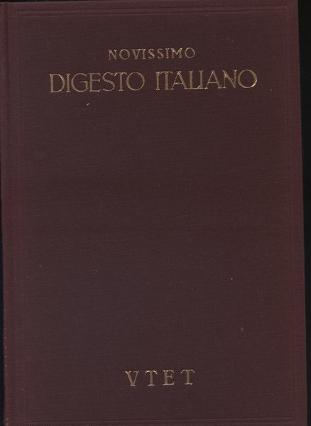 Novissimo digesto italiano. Volume XII: ORD-PES