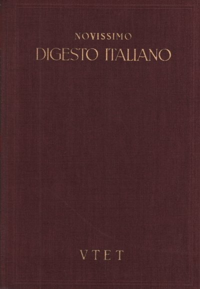 Novissimo digesto italiano. Volume III: CAT-COND