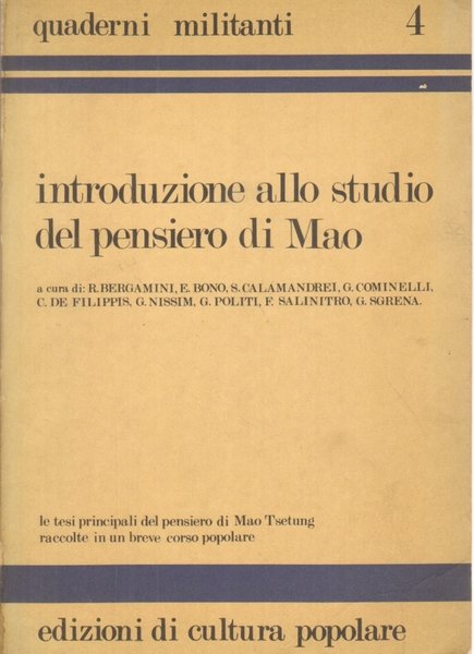 Introduzione allo studio del pensiero di Mao