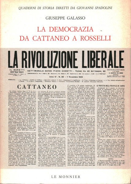 La democrazia da Cattaneo a Rosselli