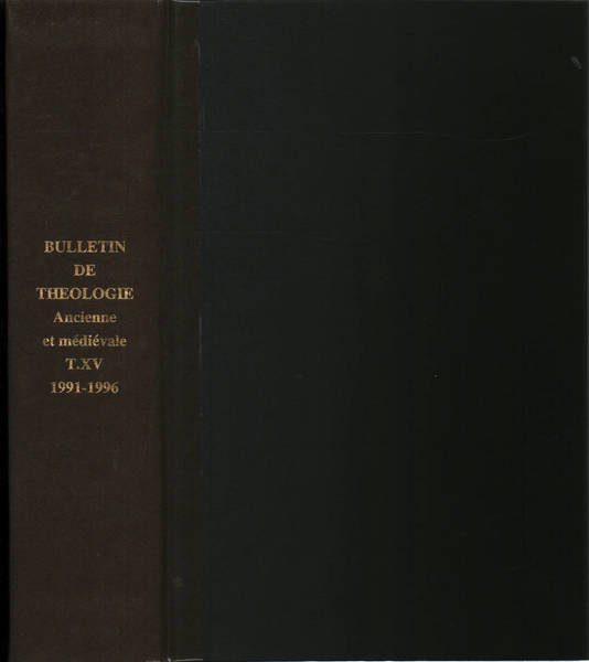 Bulletin de Théologie ancienne et médiévale dal Tome XV al …