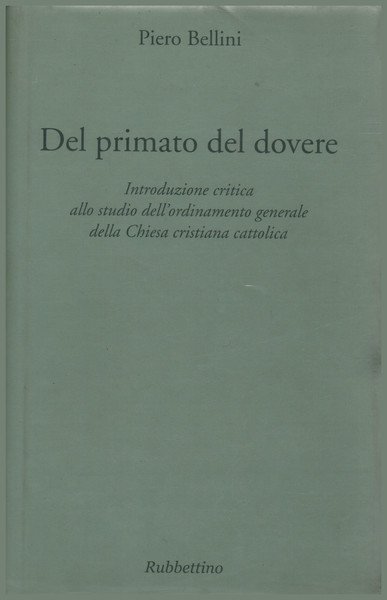Del primato del dovere
