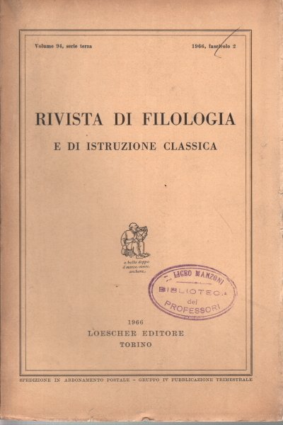 Rivista di filologia e di istruzione classica. Serie terza, vol. …