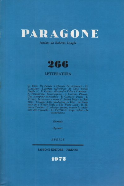Paragone. Letteratura (numero 266)
