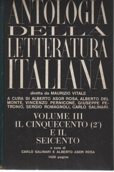 Antologia della letteratura italiana (vol. 3)