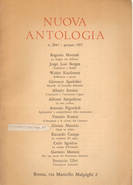 Nuova Antologia n.2041-gennaio 1971