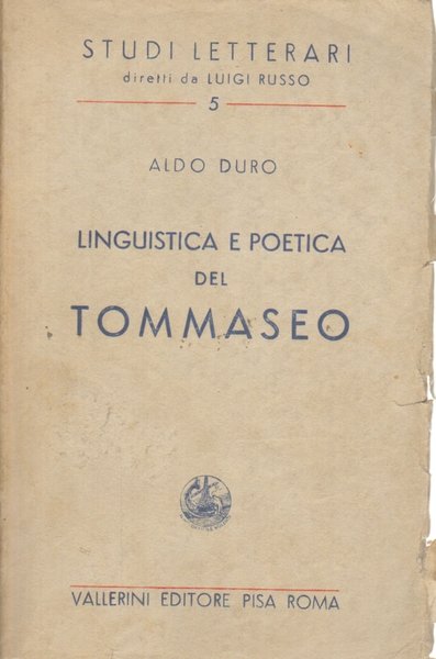 Linguistica e poetica del Tommaseo