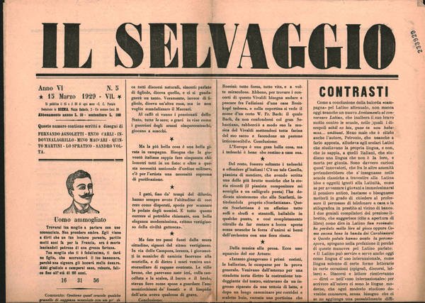 Il Selvaggio Anno IV n.5, 15 Marzo 1929