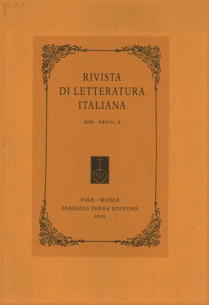 Rivista di Letteratura Italiana 2010,XXVIII,2