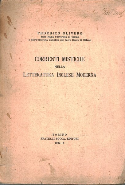 Correnti mistiche nella letteratura inglese moderna