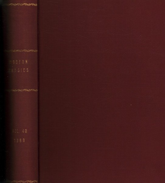 Reviews of Modern Physics, 1968. Volume 40, 1-4